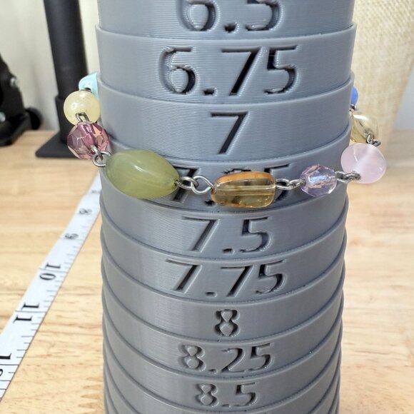 Lia Sophia Multicolor Glass Beaded Bracelet With Silver-Tone Chain & Lobster Cla - Picture 4 of 5